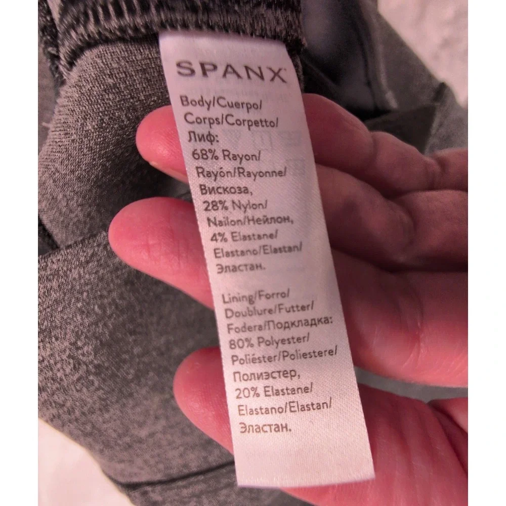 Spanx Look at Me Now Seamless Leggings Heathered Charcoal Grey Medium Tall MT